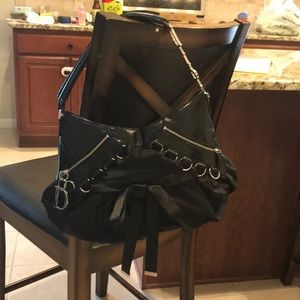 Christian Dior Black & Leather Corset Handbag